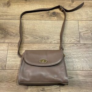 Etienne Aigner Brown Purse handbag with strap and gold accents Used